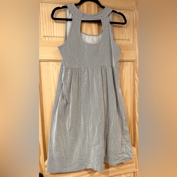 Size 14 Lemmie for Nina Leonard Pinstriped Dress with Adorable Back Cut Out - Picture 2 of 3